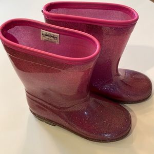 Carters pink glitter rainboots